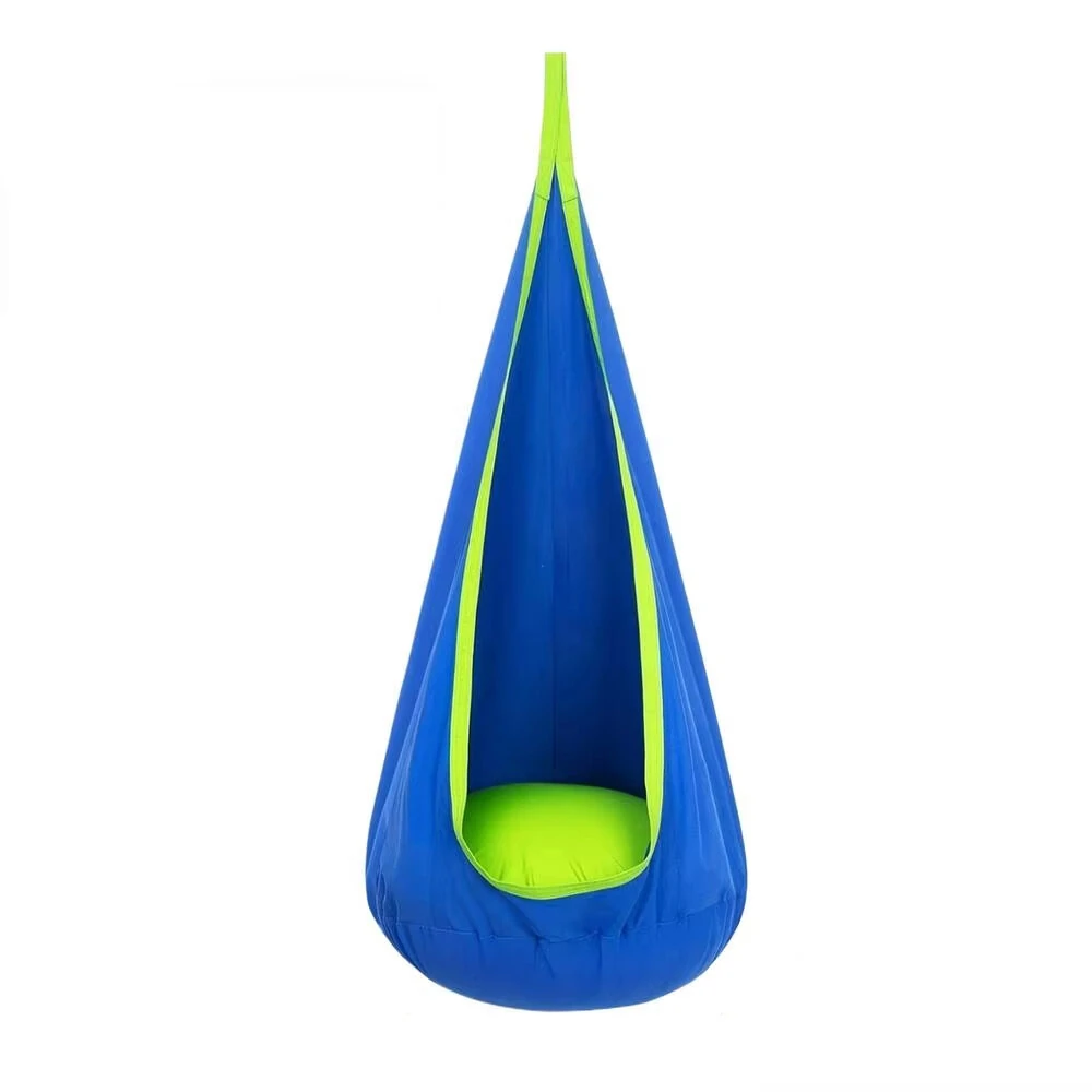 (image for) IPRee Portable Children's Sensory Hanging Chair Hammock Portable Parachute Swing Bed With Inflatable Cushion Indoor/Courtyard Play Seat with Inflatable Cushion